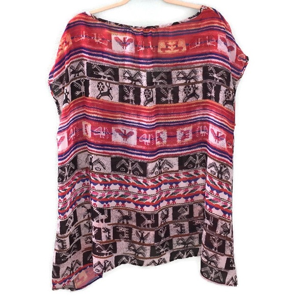Show Me Your MuMu Tribal Print Draped Blouse - Picture 7 of 7